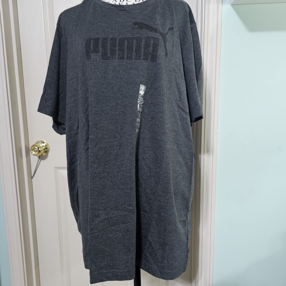 Puma Men's Dark Gray Short Sleeve Tee
